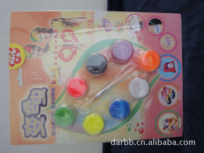 大班正品12色與8色變色蟲(chóng)水性人體熒光顏料 創(chuàng)意文化用品供應(yīng)介紹